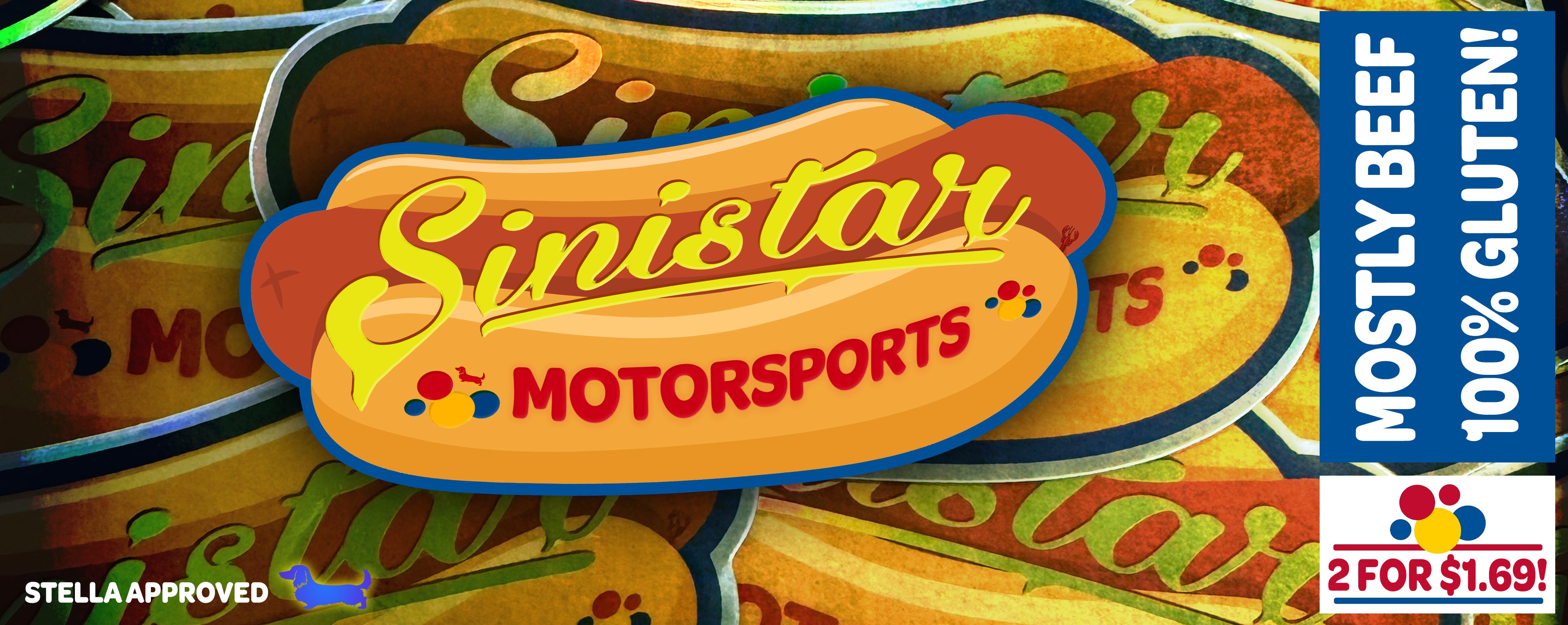 Sinistar Motorsports Wiener Sticker 2/$1.69!